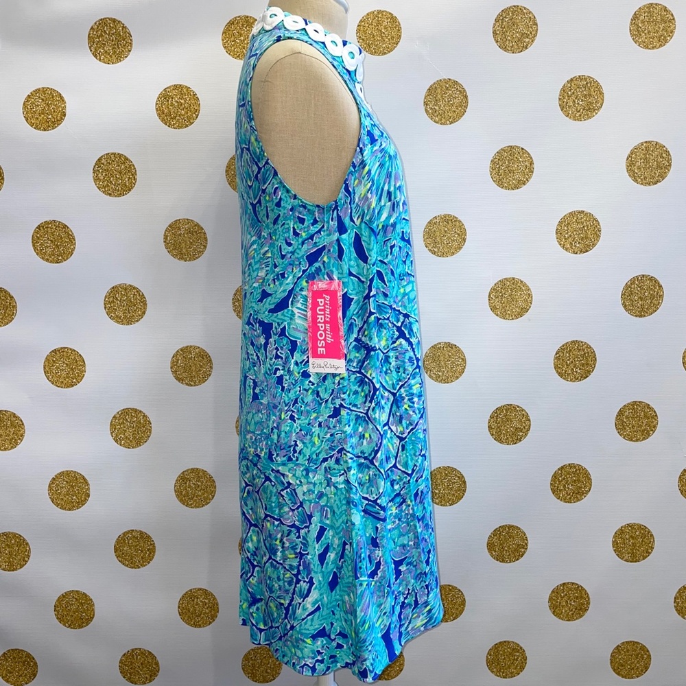 HTF Lilly Pulitzer Jane Shift Capri Teal Pop Up Tortuga Time, Size 4, NWT - Picture 6 of 9